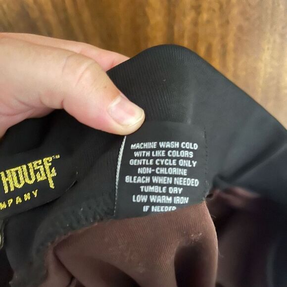 Jewel House Men's Elastic Ribbed Waistband Logo Tapered Sweatpants Brown Size XL - Picture 8 of 8